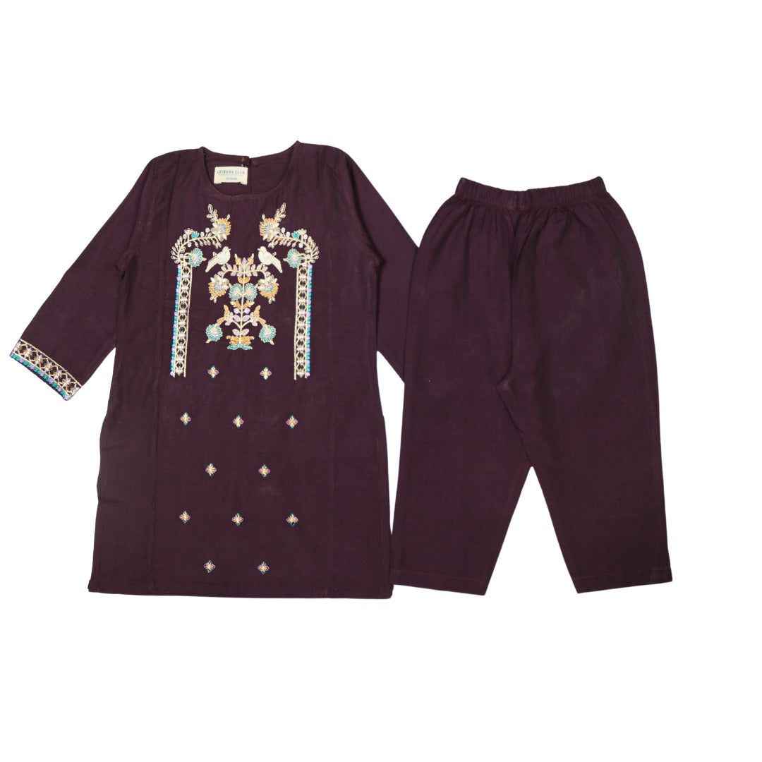 Girls embroidered 2pc