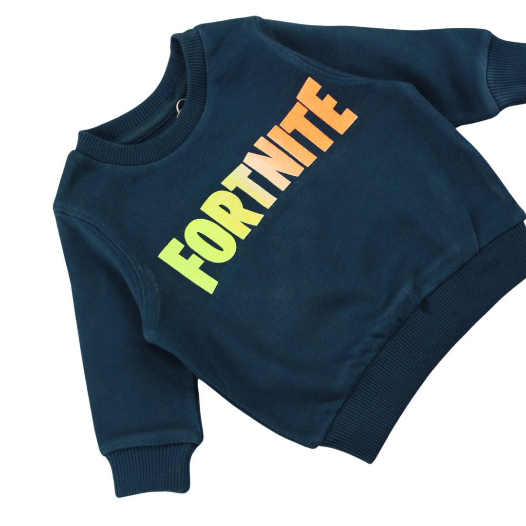 Boys blue fortnight sweatshirt