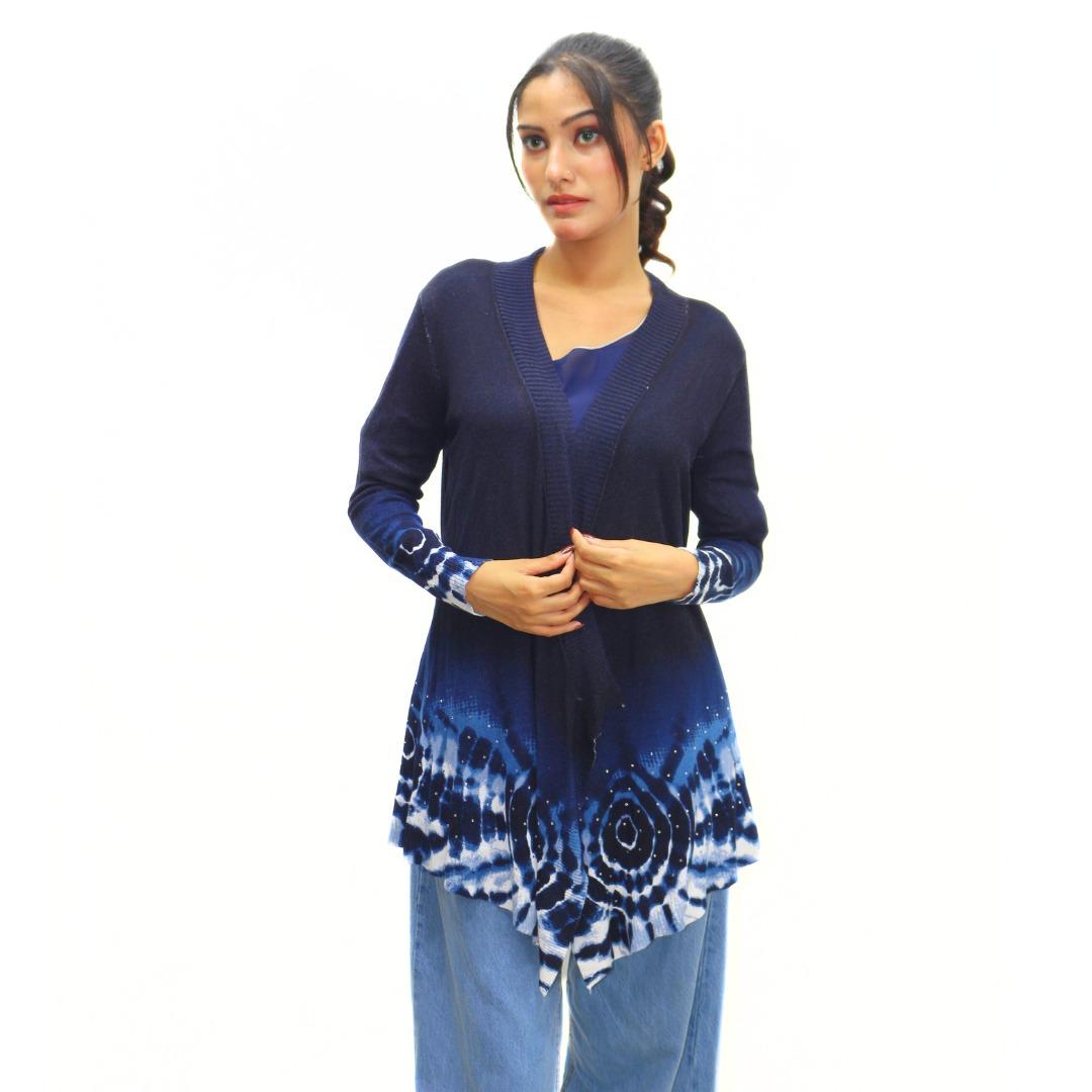 Ladies blue openable shrug