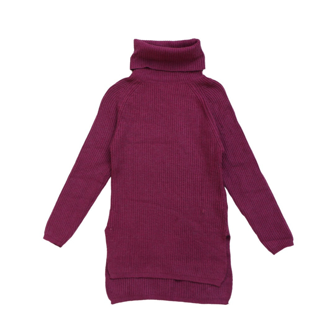 Ladies maroon long sweater