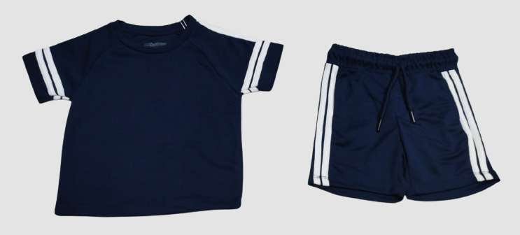 Boys blue and white 2 pc