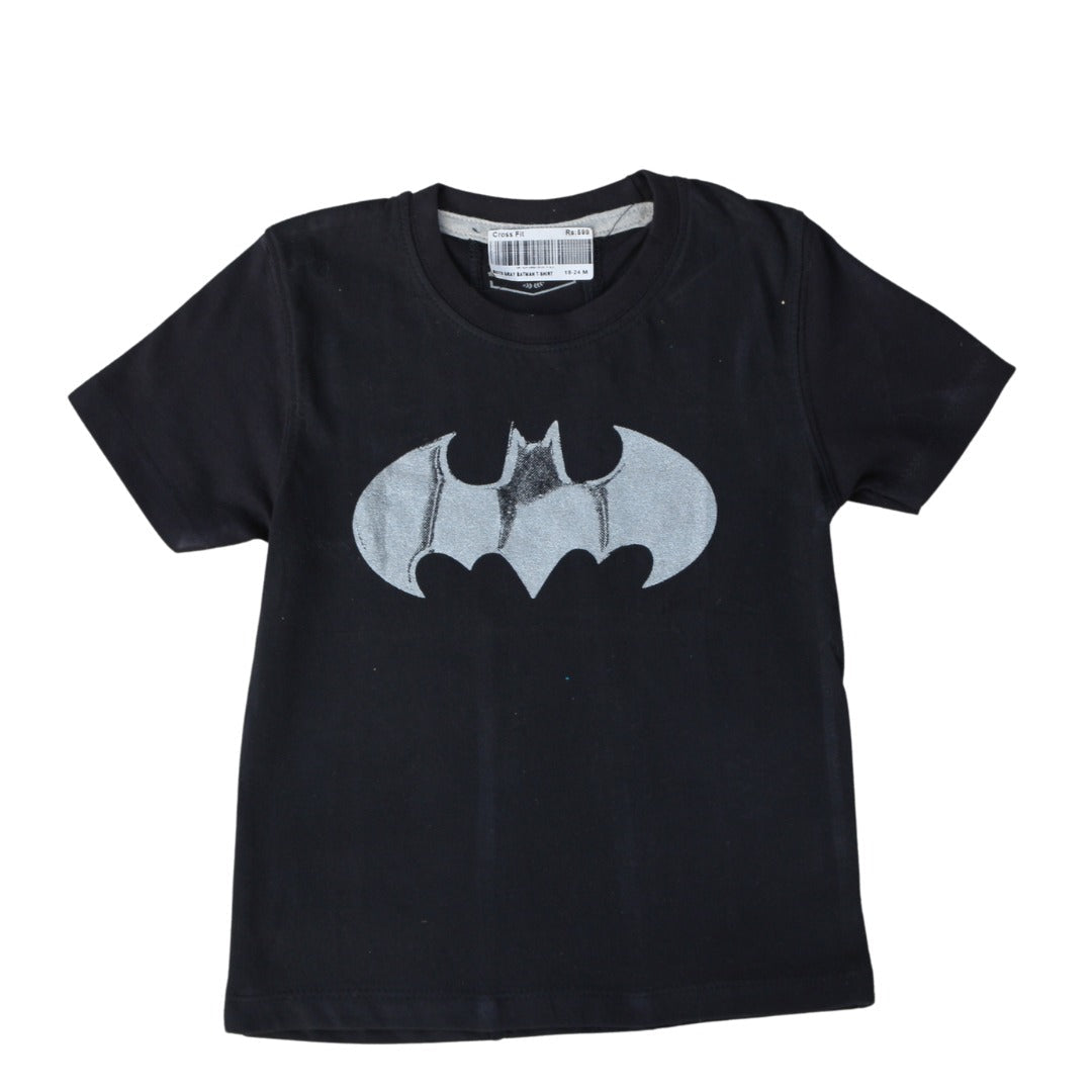 BOYS GRAY BATMAN T-SHIRT