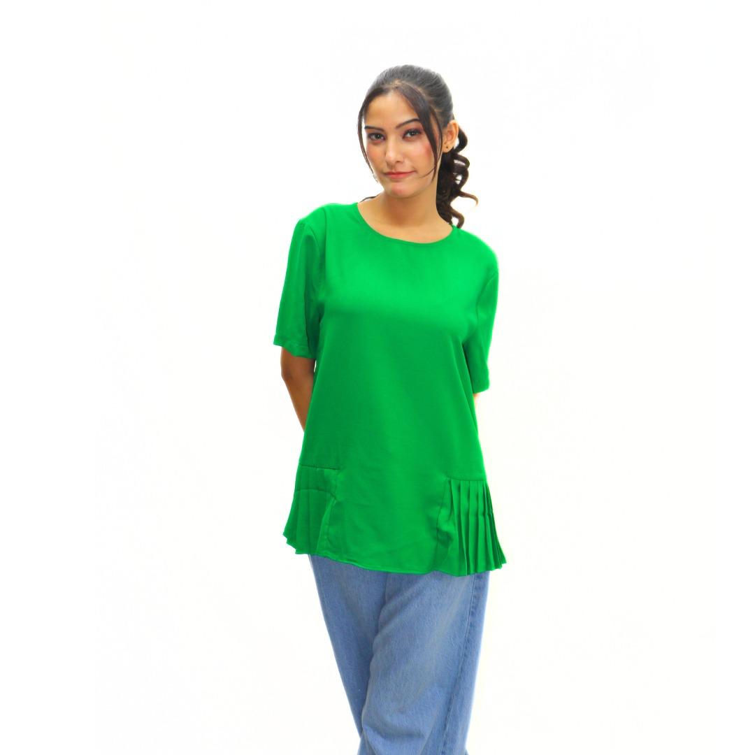 Ladies green shiffon top