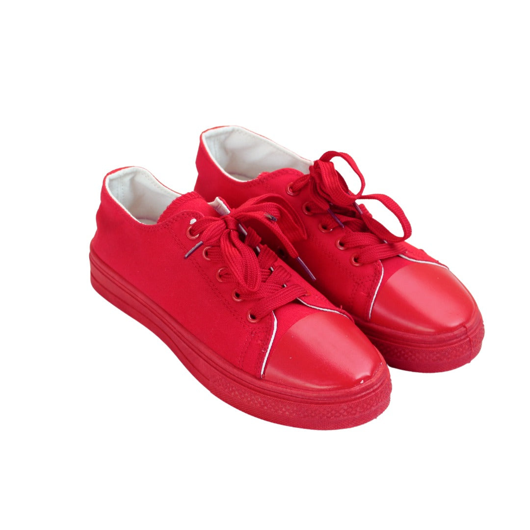 Ladies red sneakers