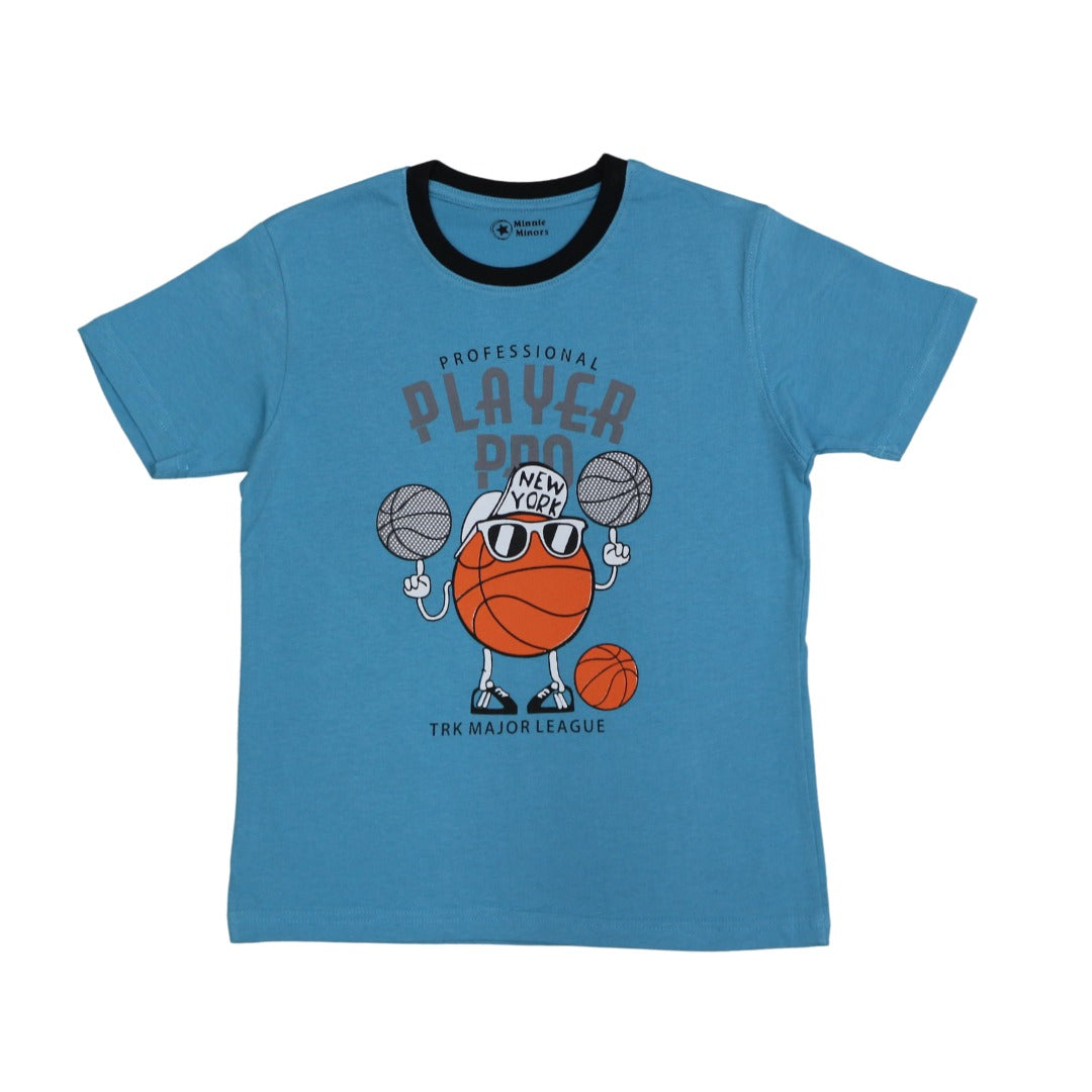 Boys blue player football T-shirt