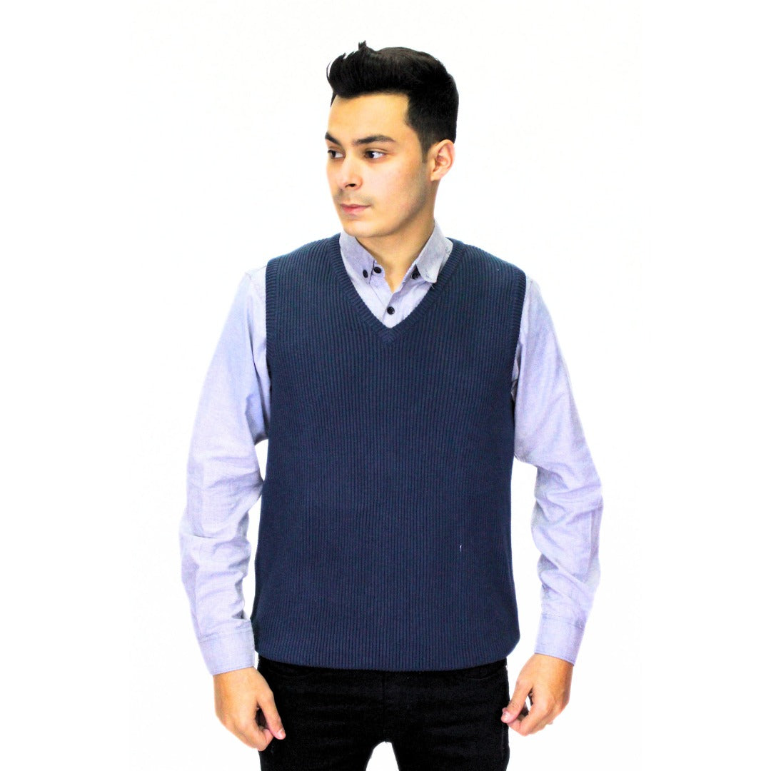 Mens blue sleeveless sweater