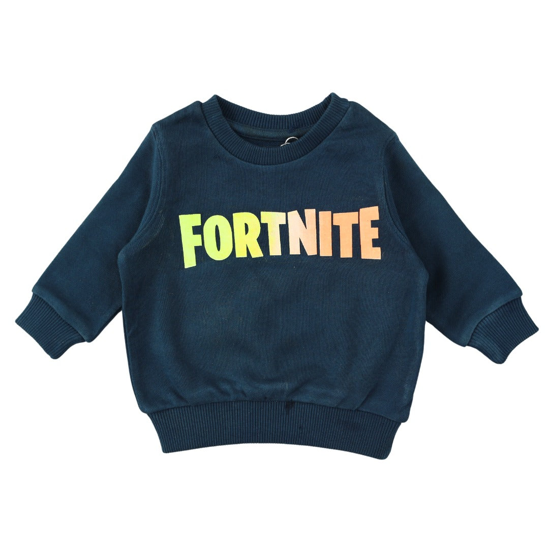 Boys blue fortnight sweatshirt