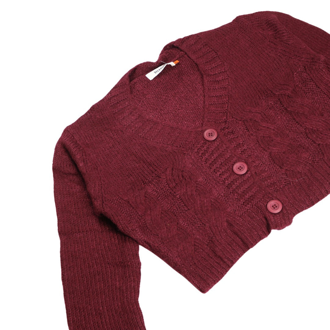 Ladies Maroon wool bolero