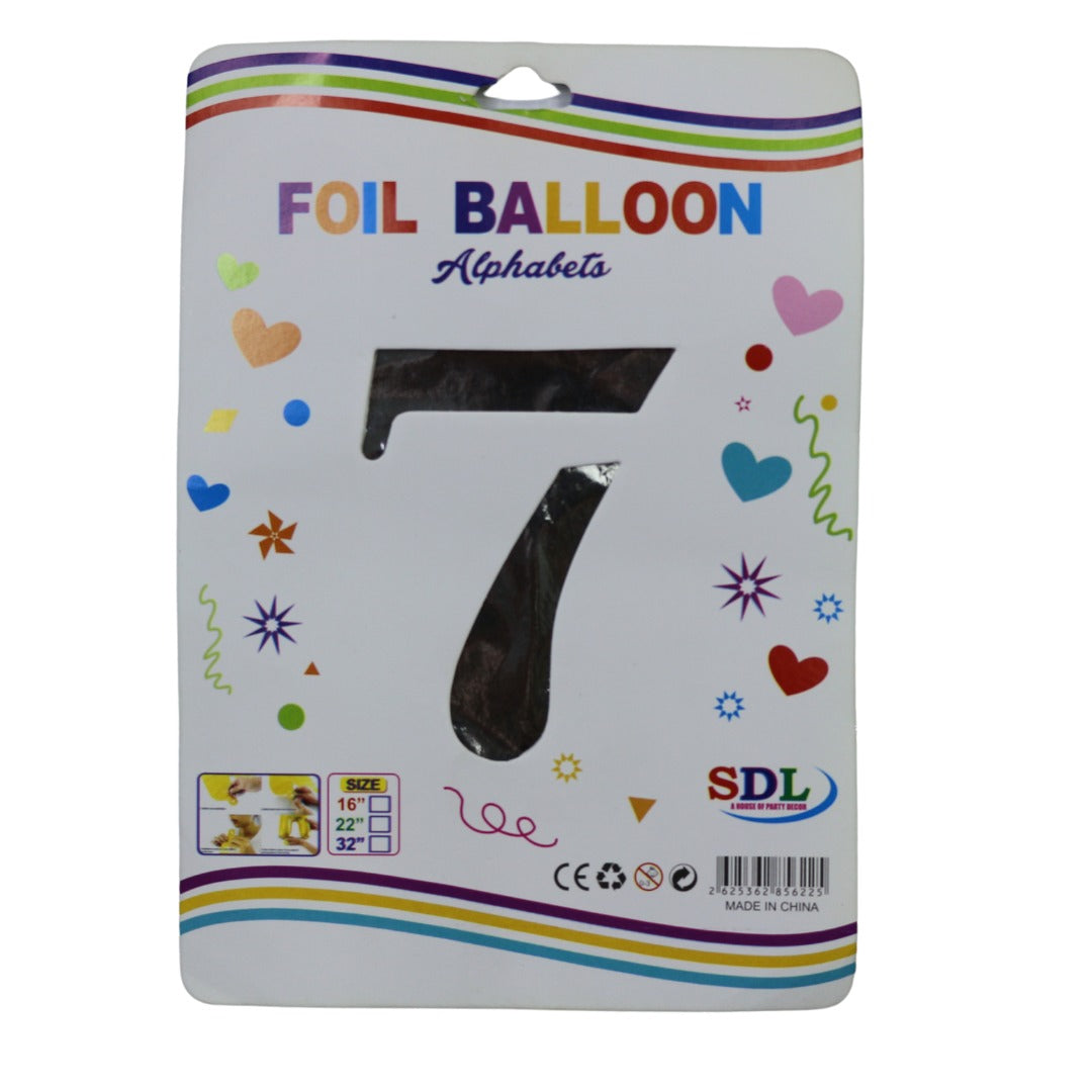 Silver 7 foil balloon