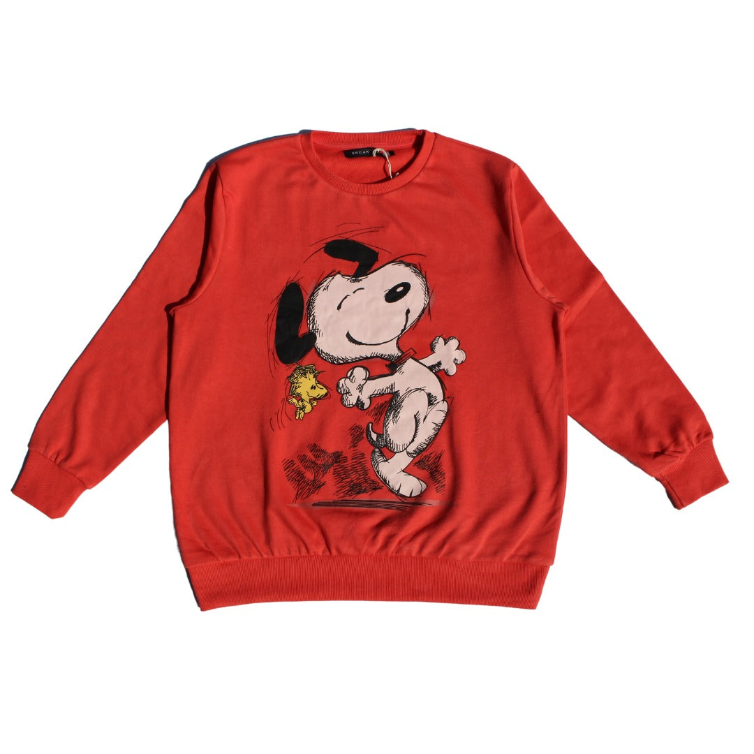 Ladies red snoopy sweatshirt