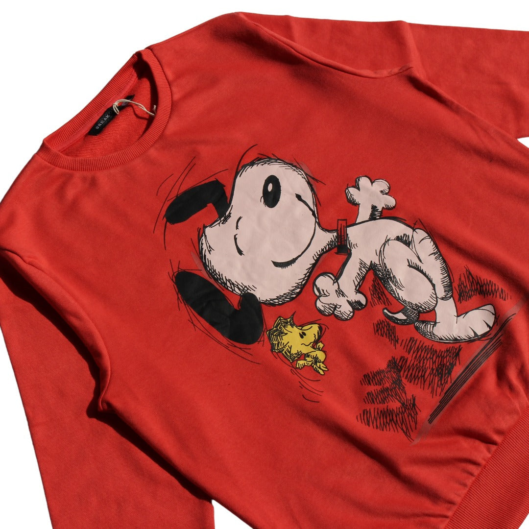 Ladies red snoopy sweatshirt