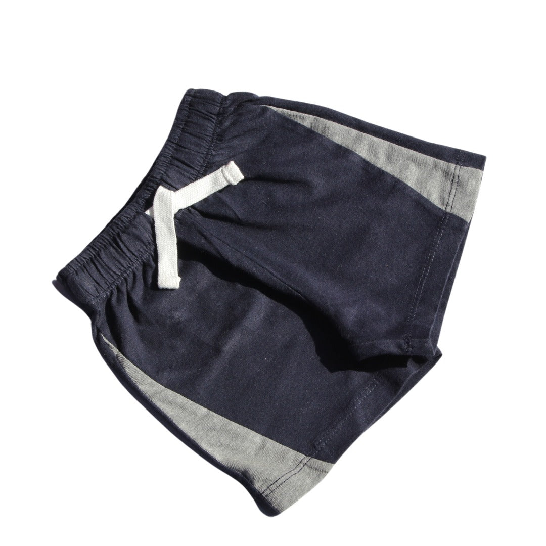 Boys blue and gray shorts