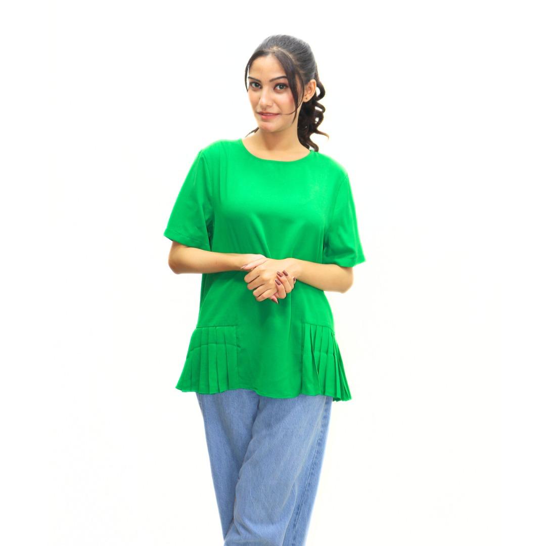 Ladies green shiffon top