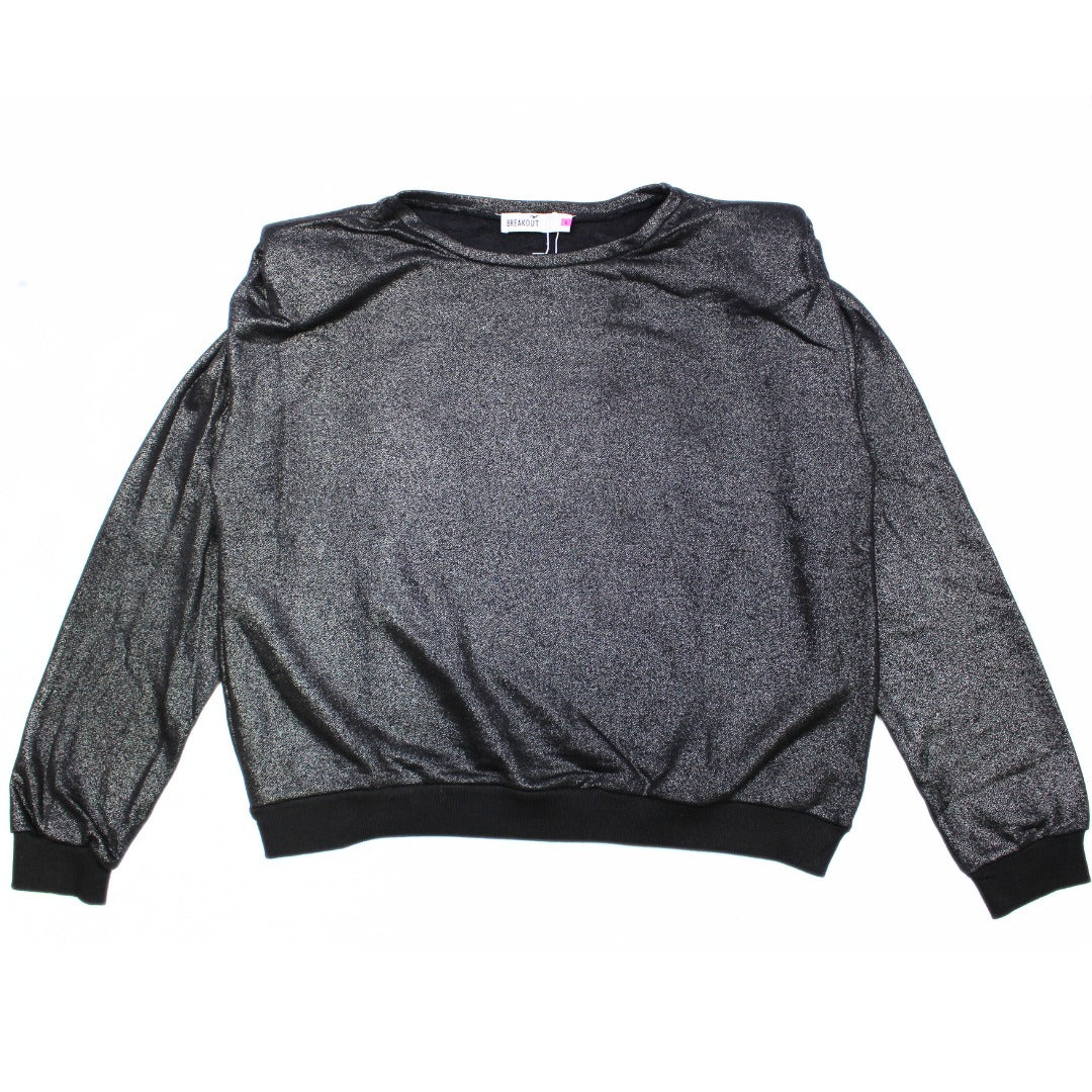 Ladies black glitter sweatshirt