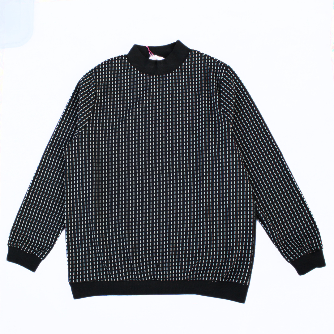 Ladies black check sweater