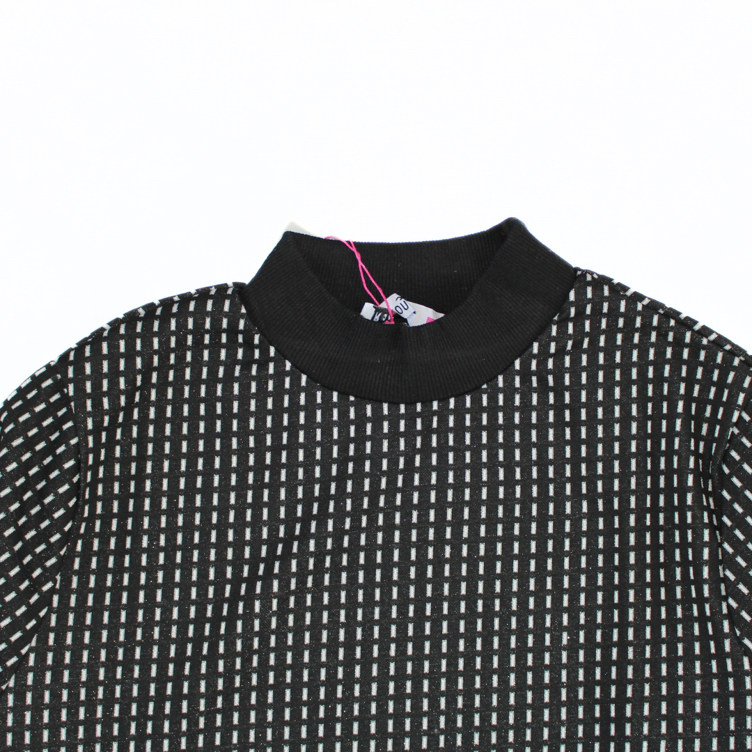 Ladies black check sweater