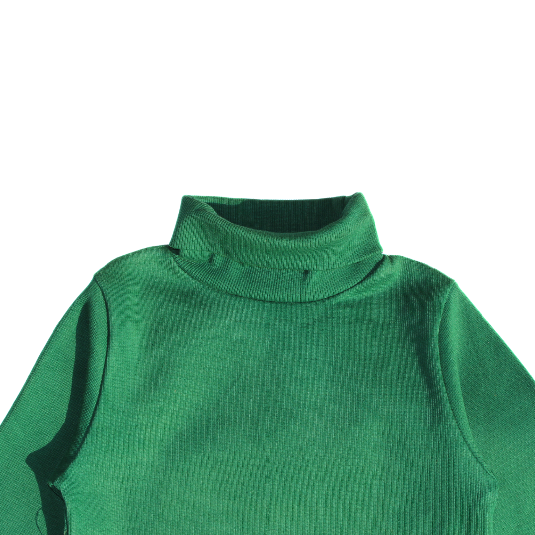 Pine green high neck