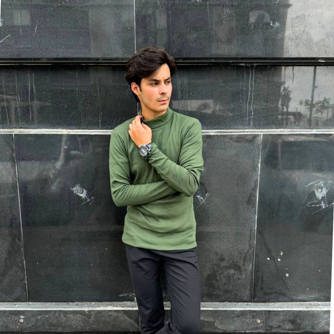 Men’s Olive green high neck