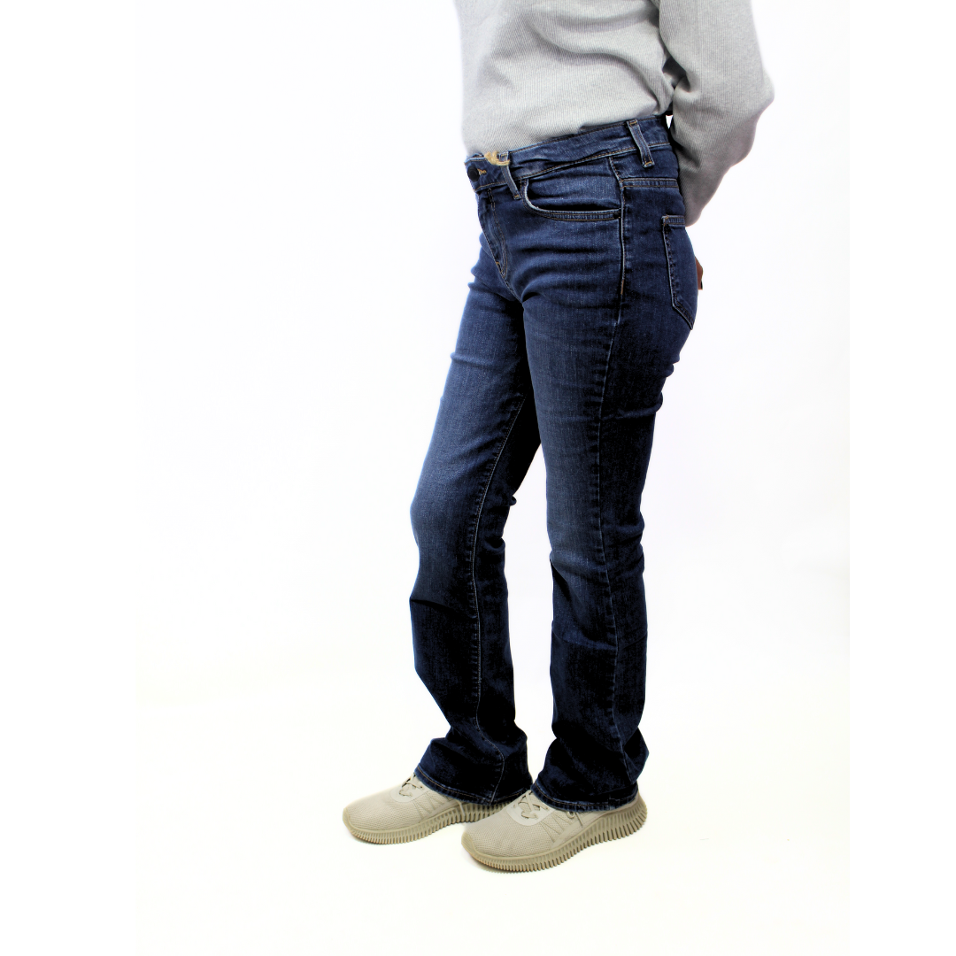 Boot leg denim pants