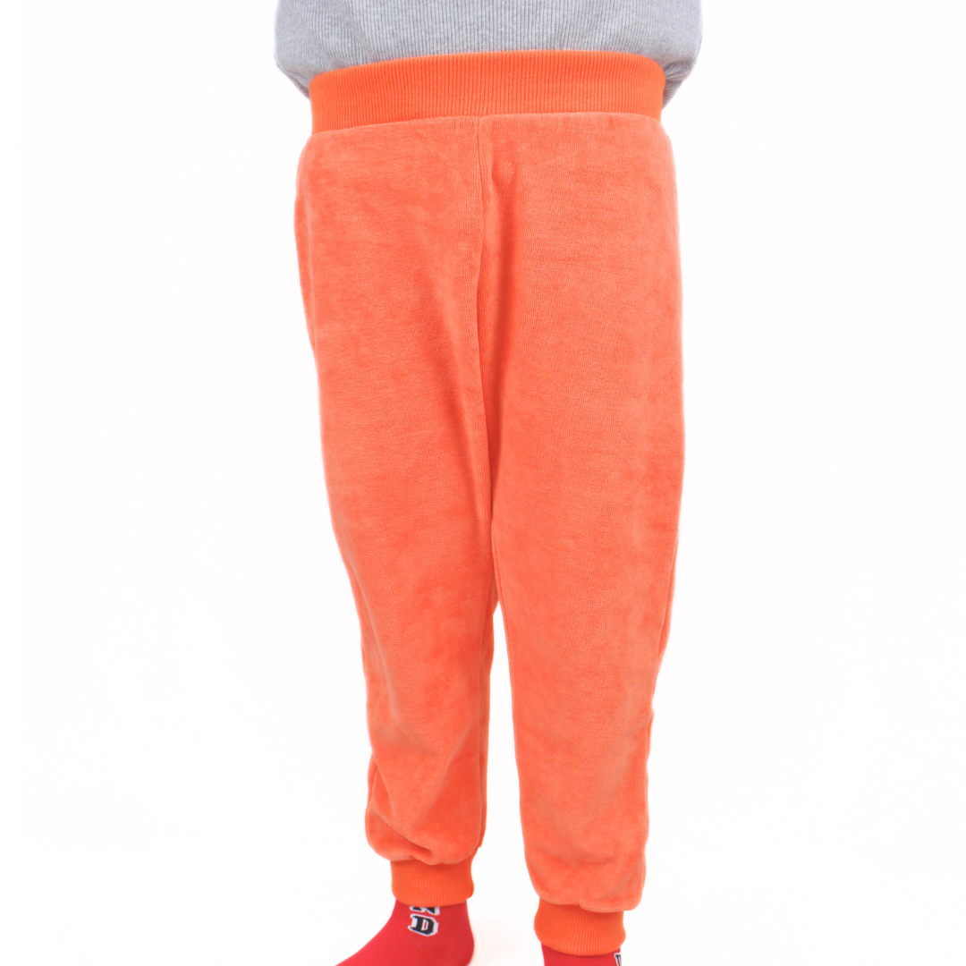 Girls orange velvet trouser