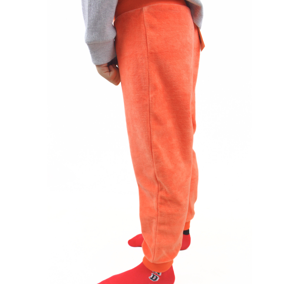 Girls orange velvet trouser