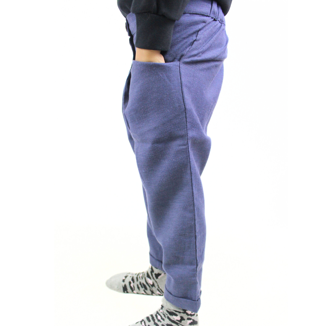 blue pocket trouser