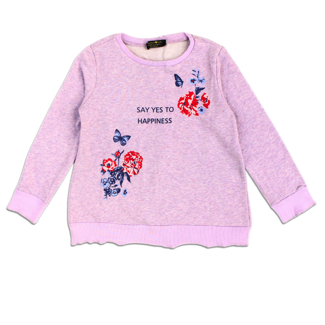 Flower purple sweat shirt