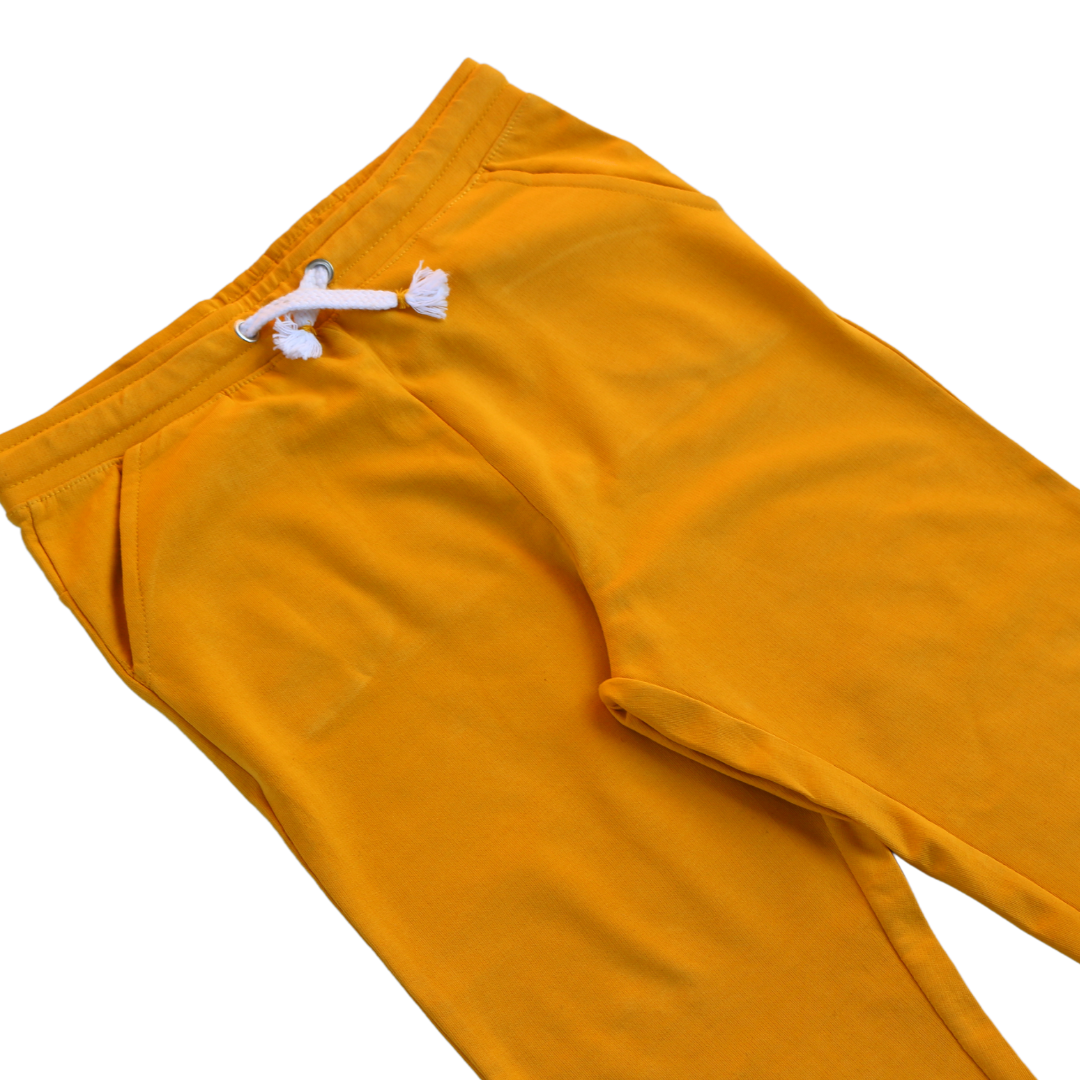 Girls yellow white knot trouser