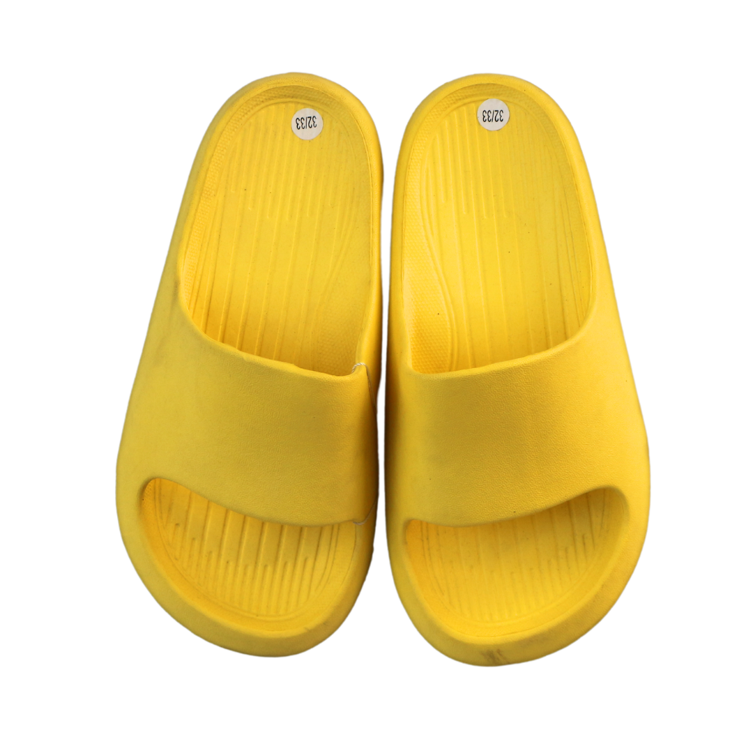 Yellow foam slippers