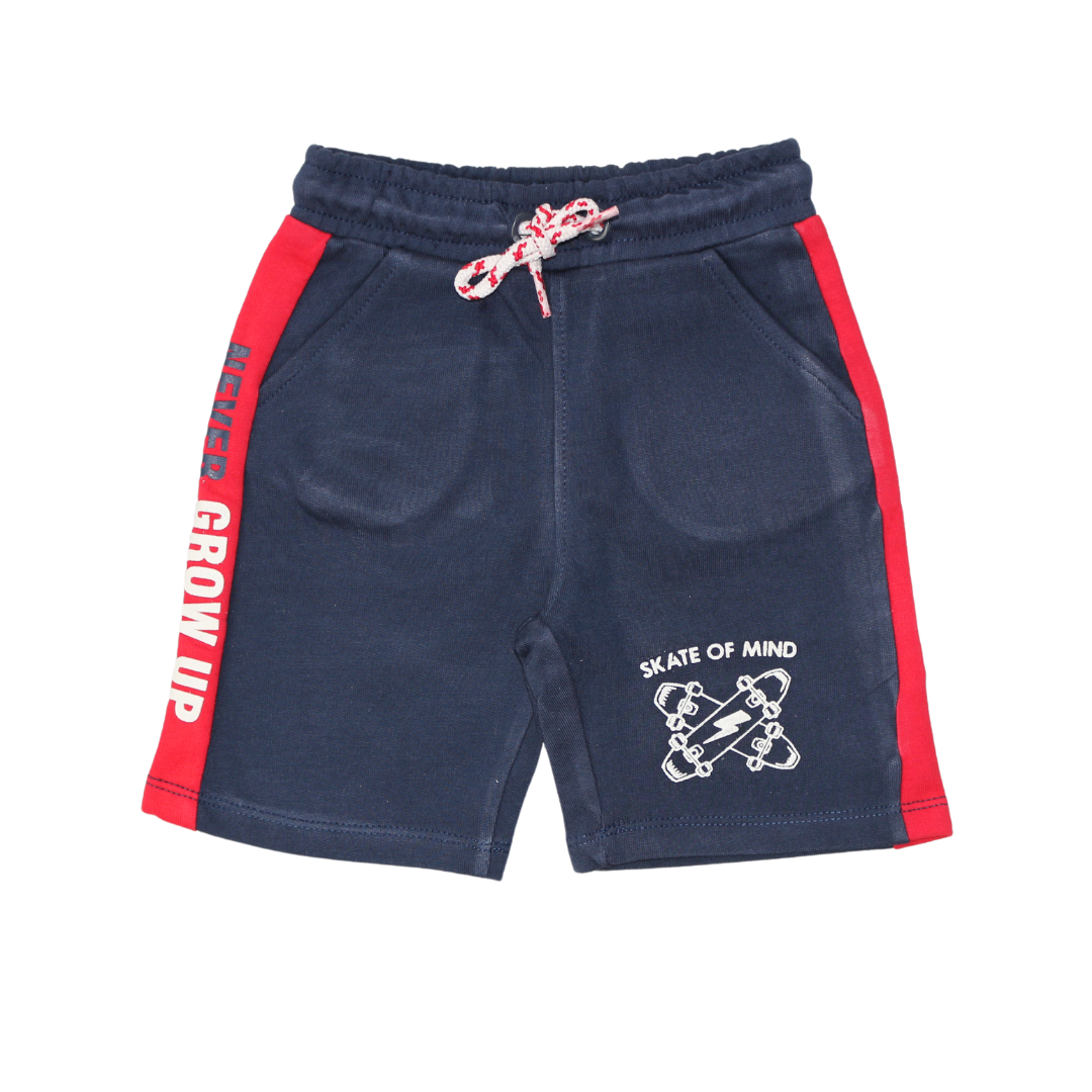 Boys blue and red skate shorts