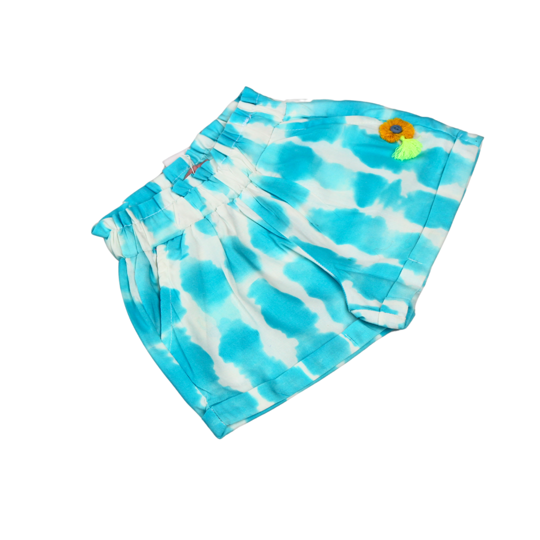 Blue tye n dye short