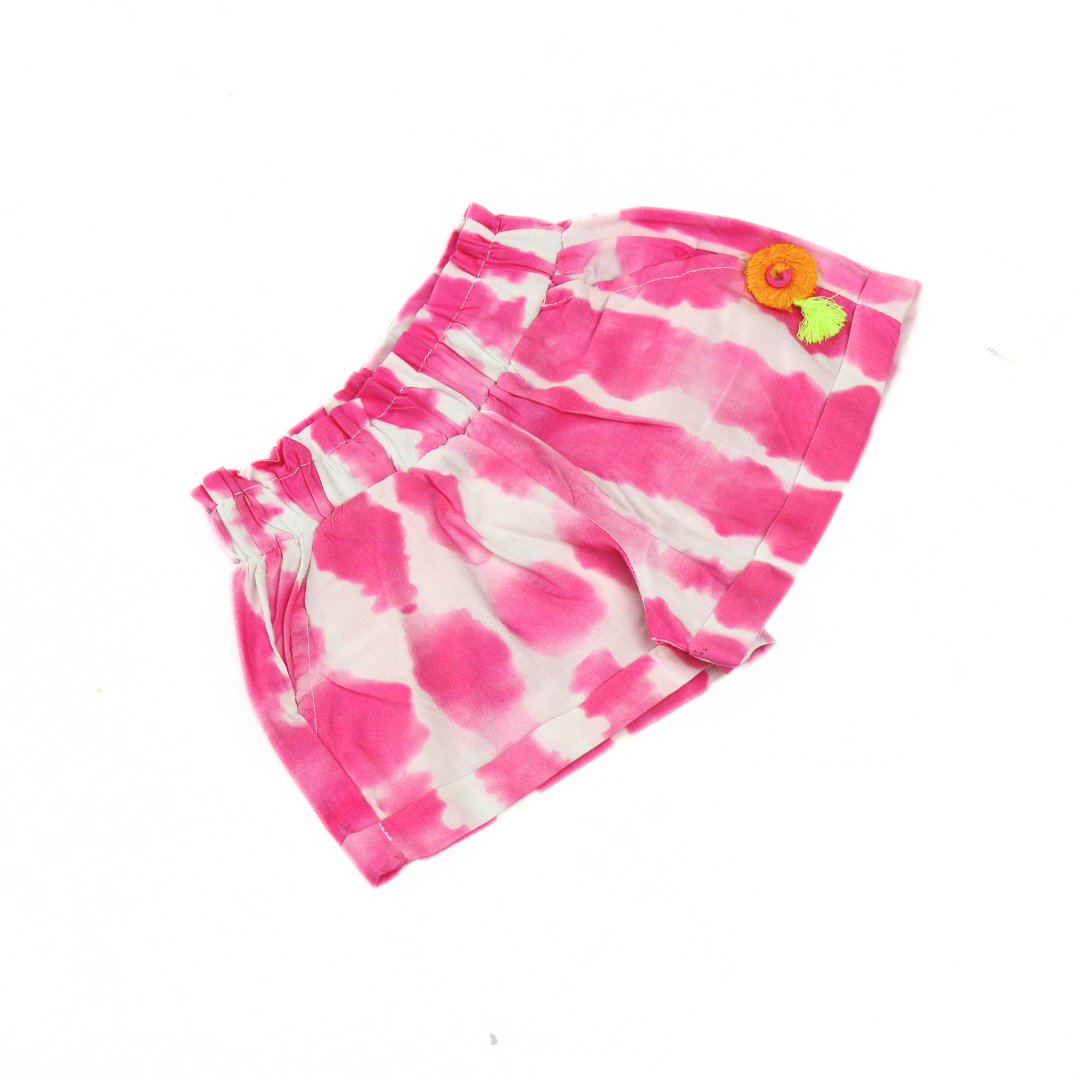 Pink TYE N DYE short