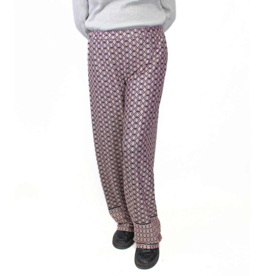 Ladies silk printed trouser