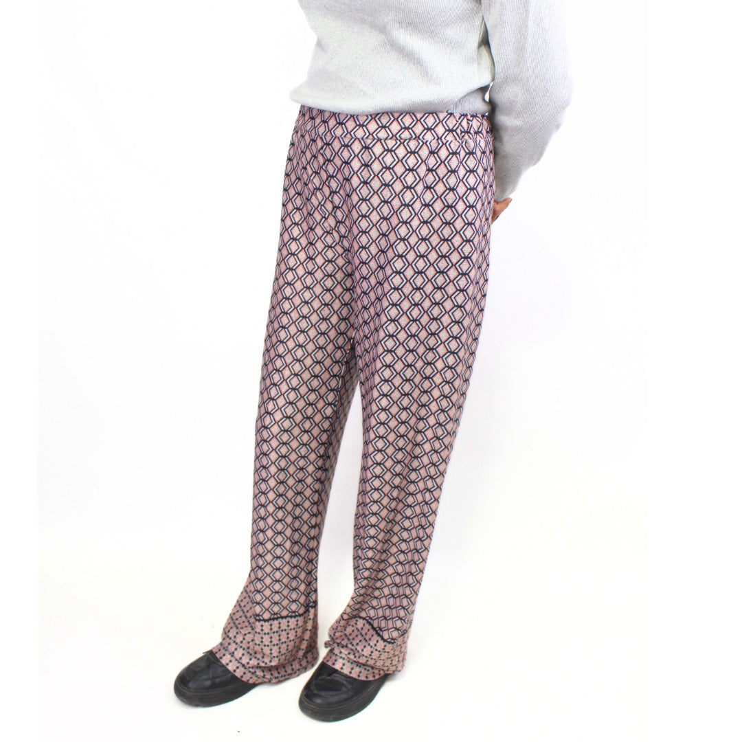 Ladies silk printed trouser