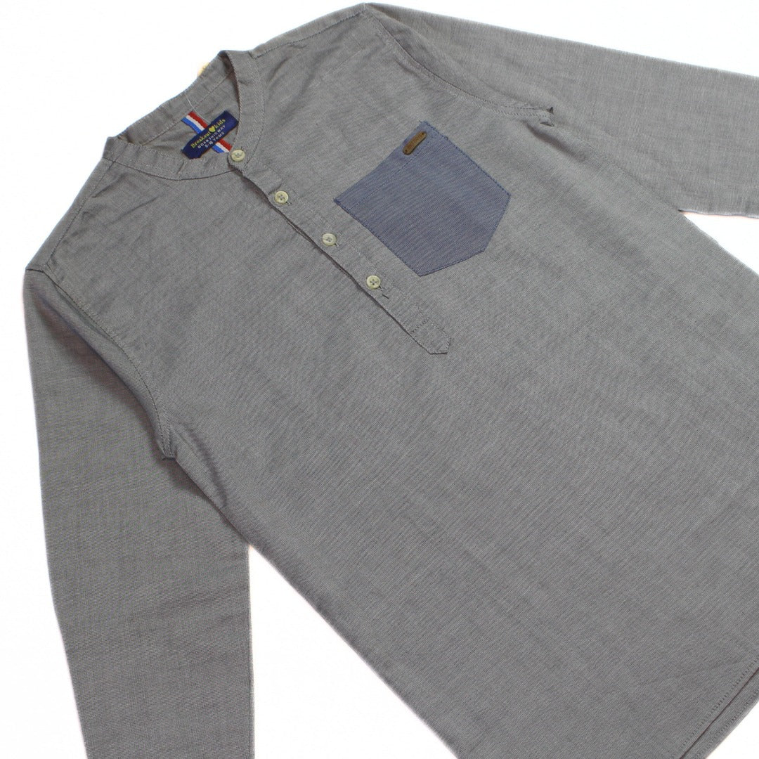 boys gray short body kurta