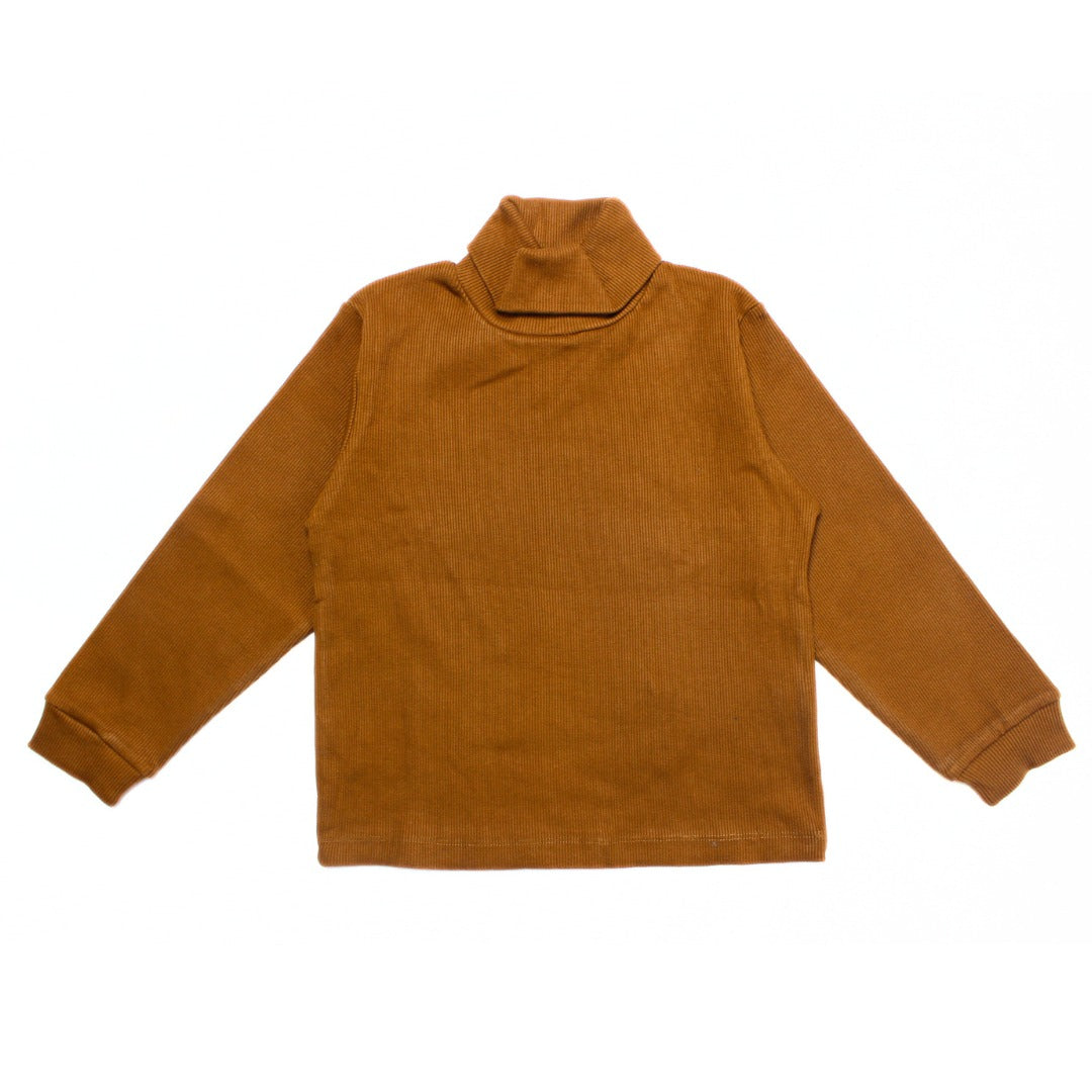 Brown basic high neck