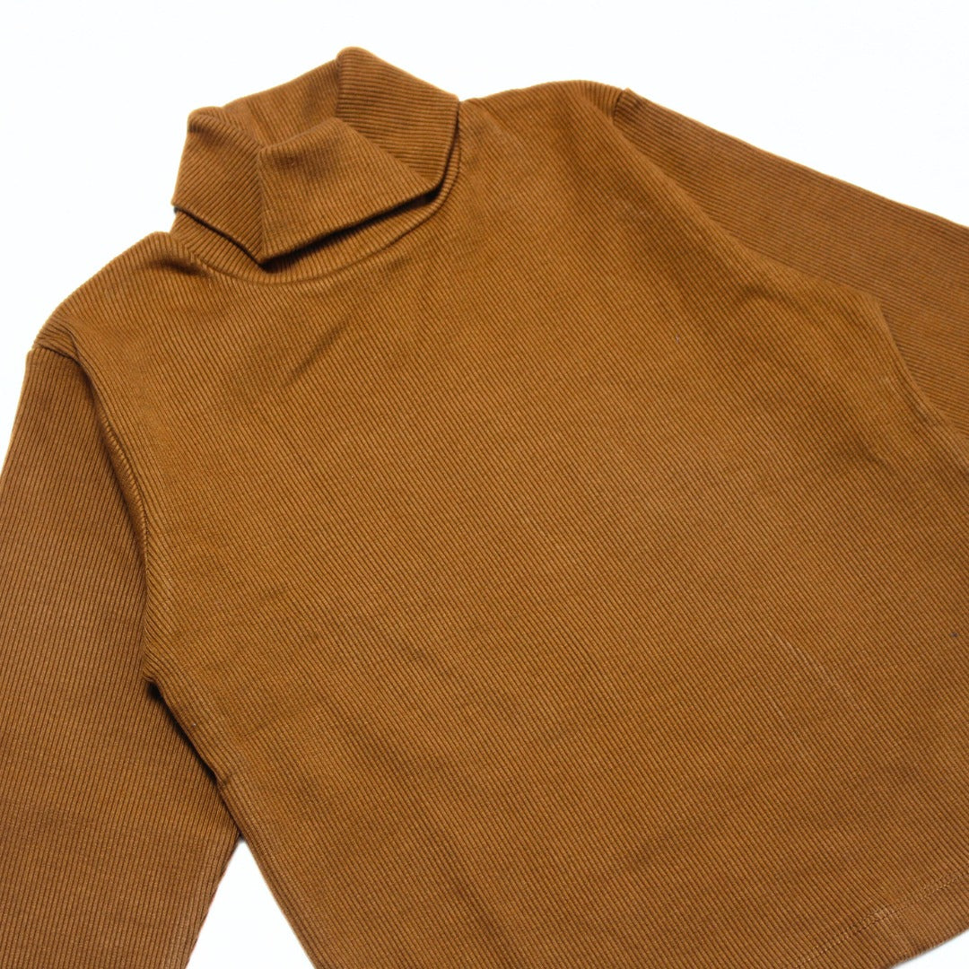 Brown basic high neck