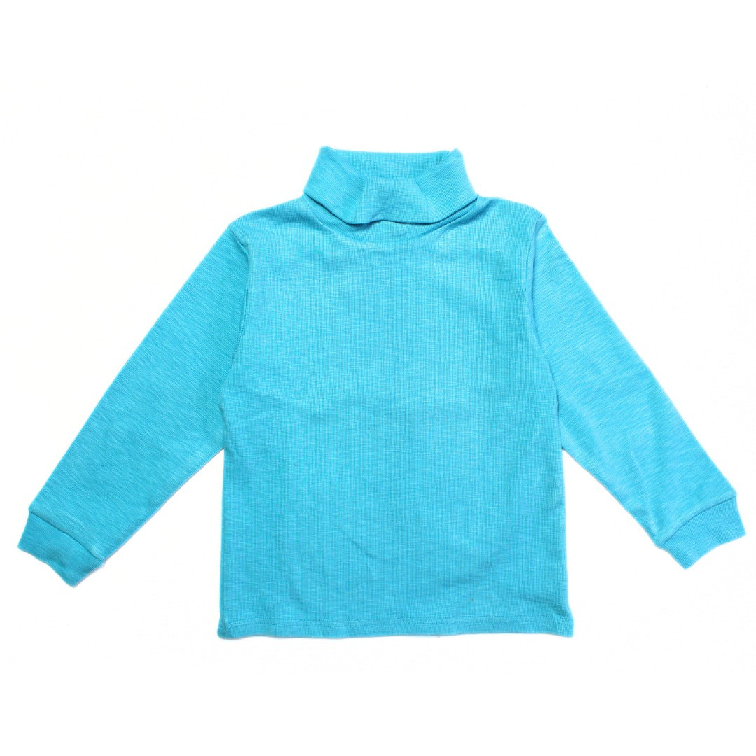 Blue basic high neck