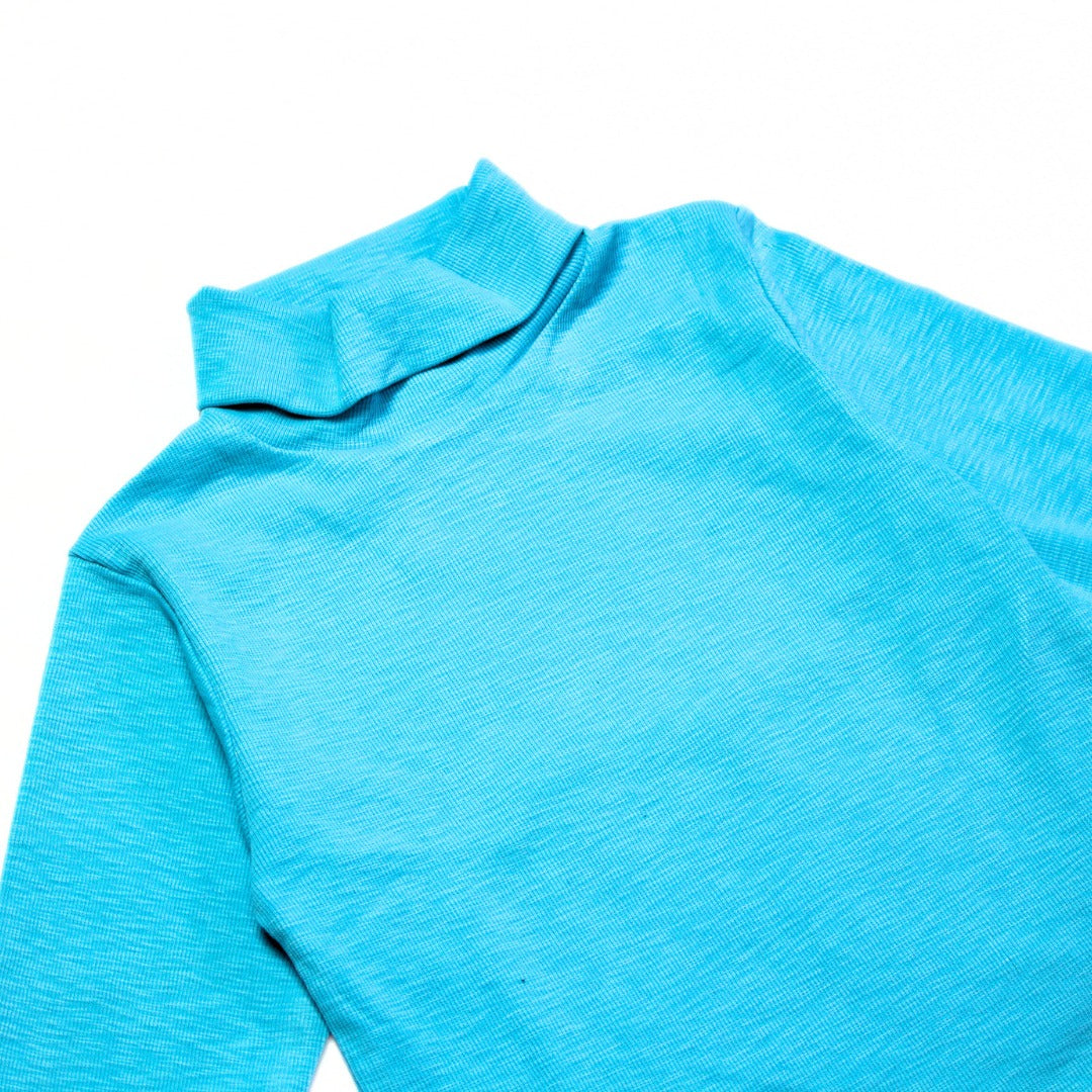 Blue basic high neck