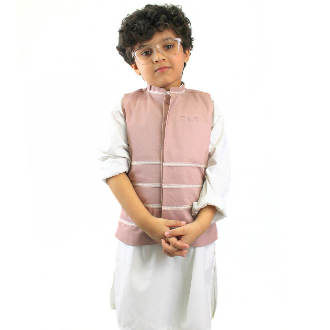 Boys  tea-pink waistcoat