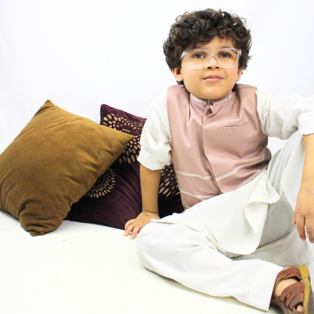 Boys  tea-pink waistcoat