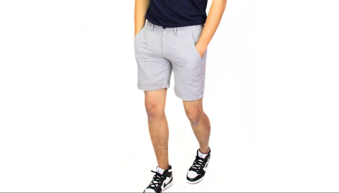 Mens gray cotton shorts