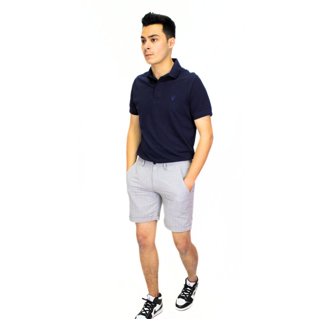 Mens gray cotton shorts