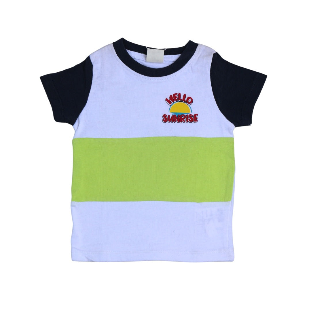 Boys green and white sunshine t-shirt