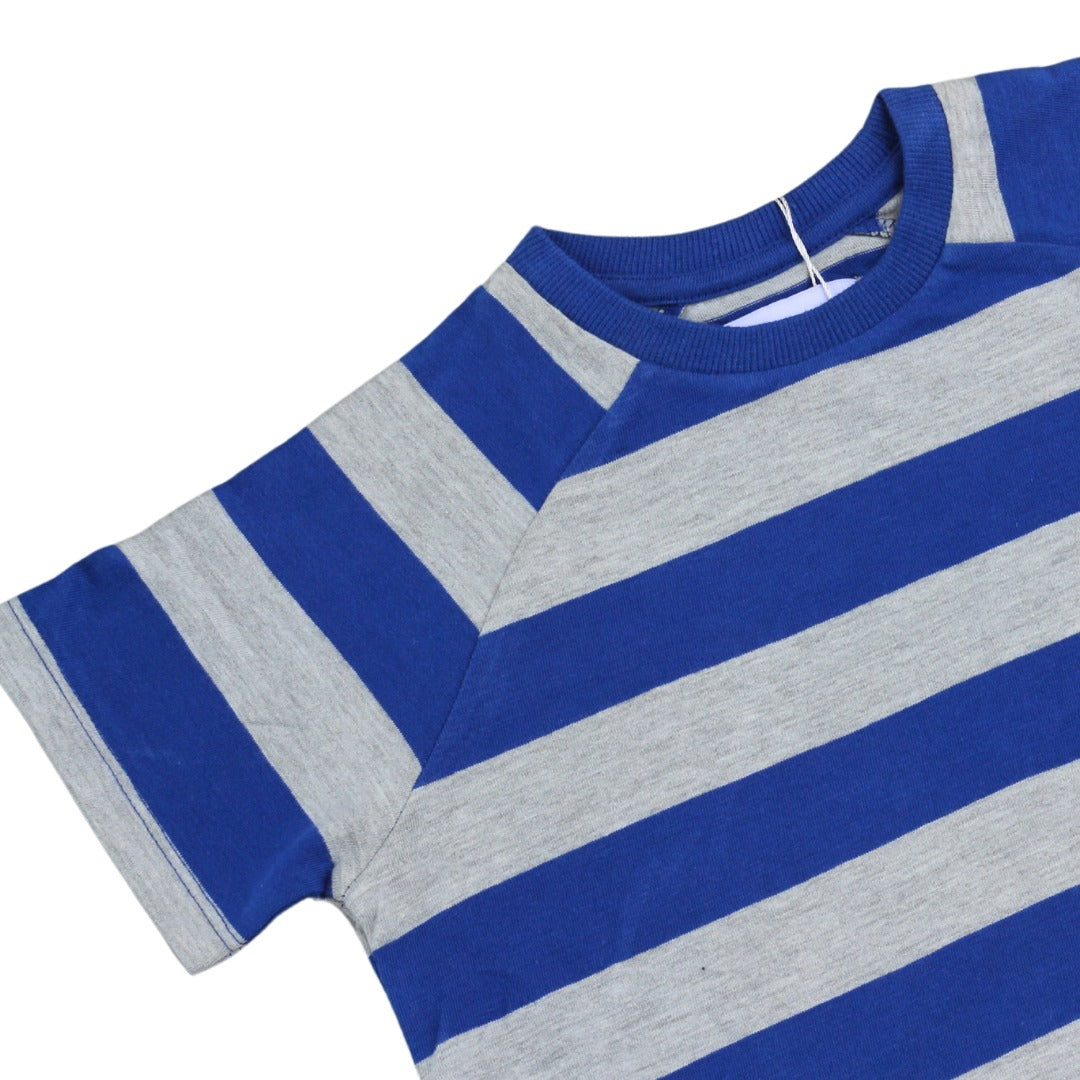 Boys blue and gray lining T-Shirt