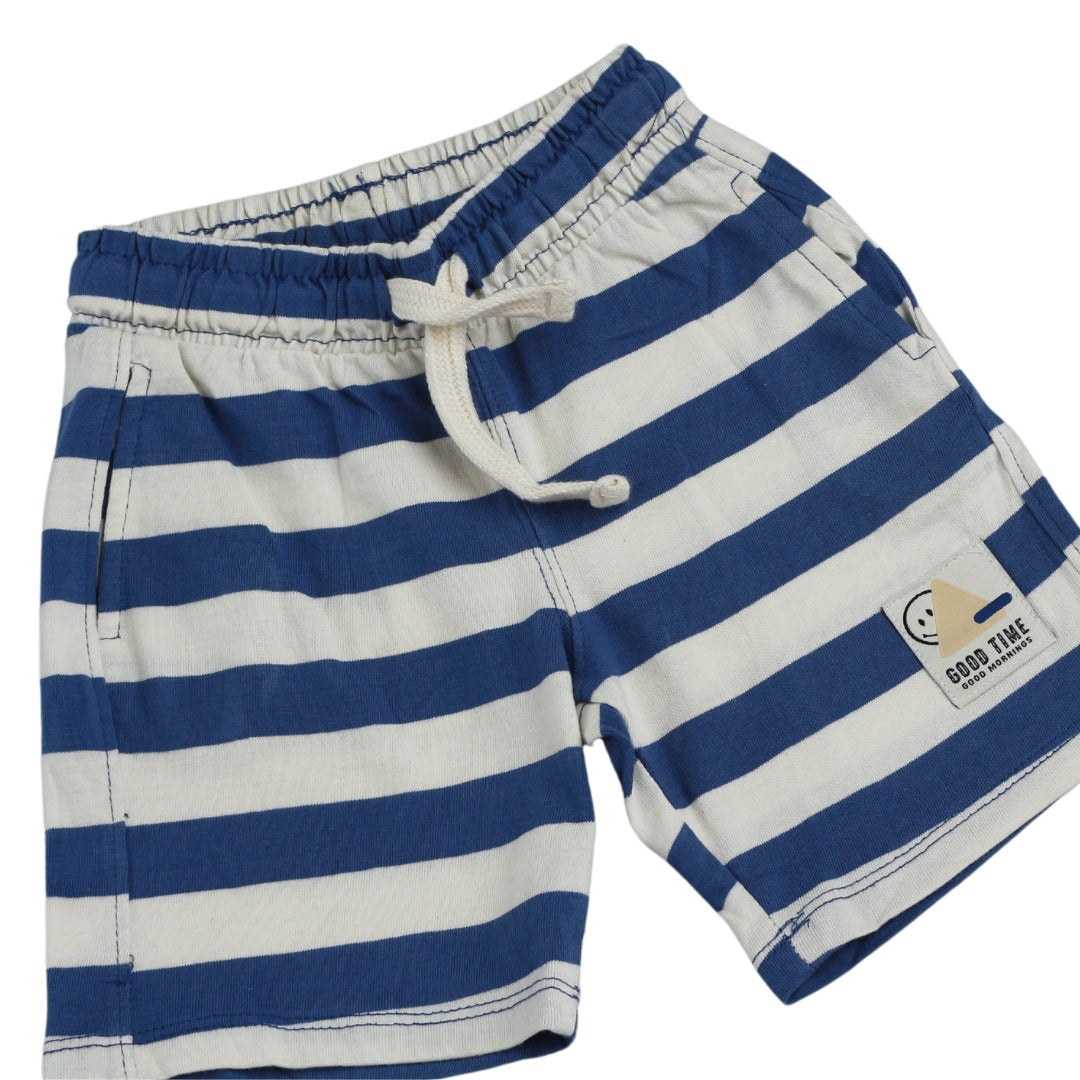 Boys blue and white lining shorts