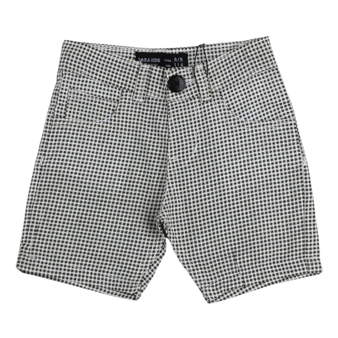 Boys cotton check shorts