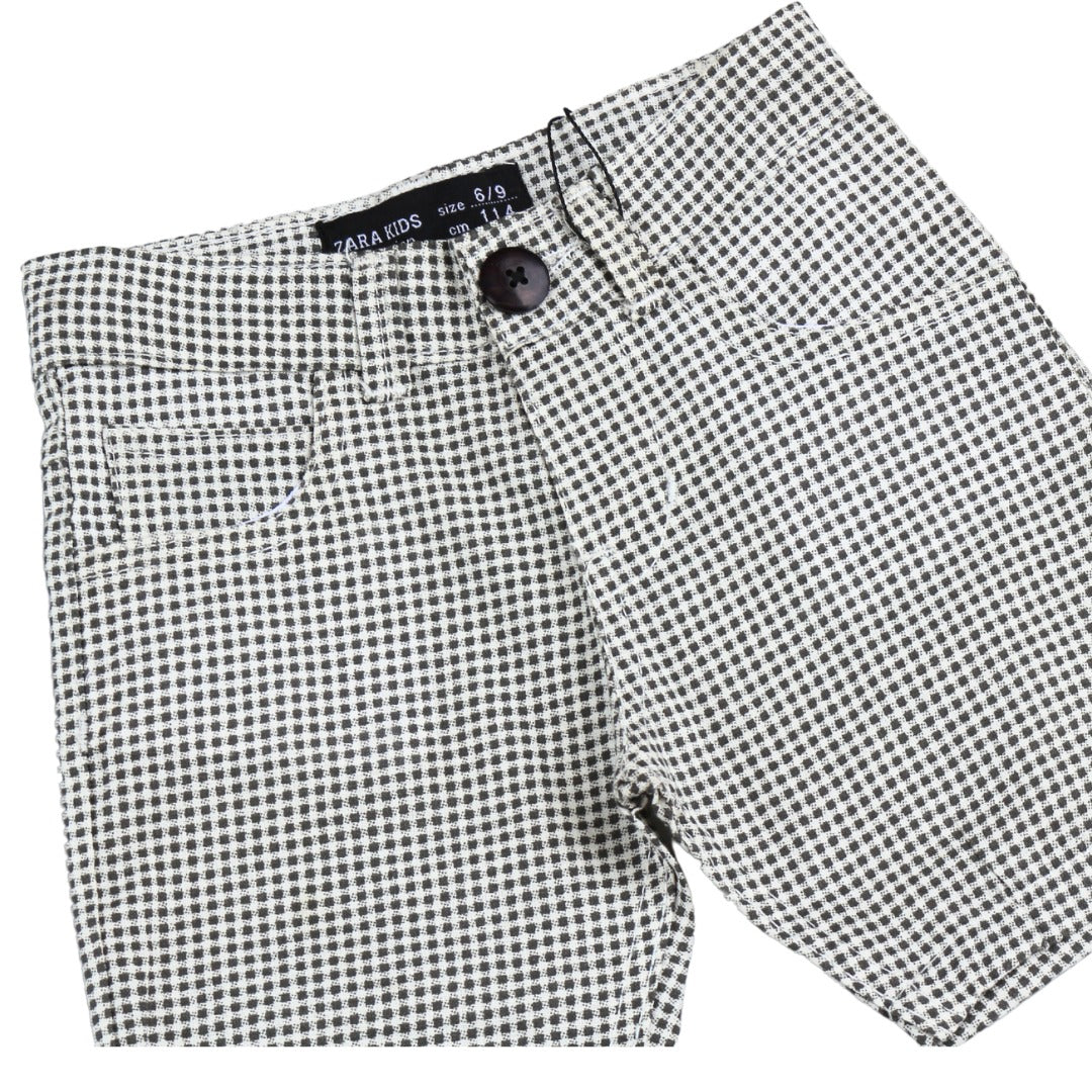 Boys cotton check shorts