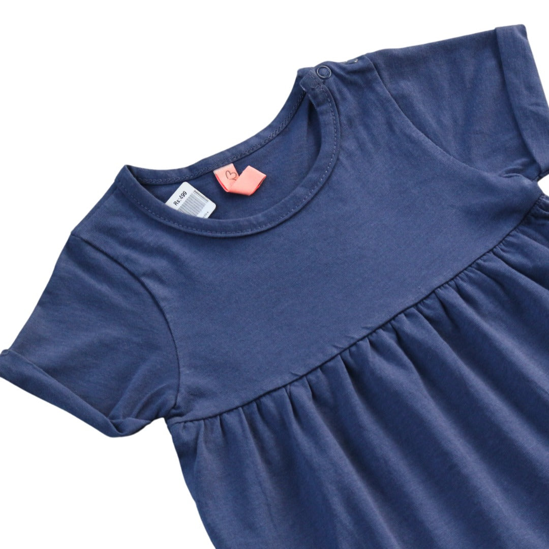 blue basic frock