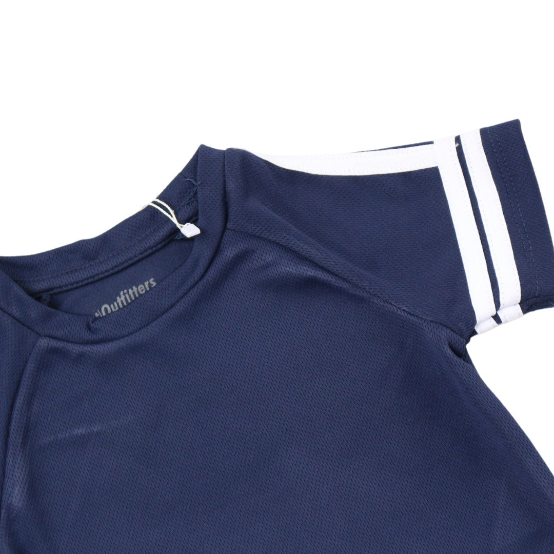 Boys blue and white sports shirt